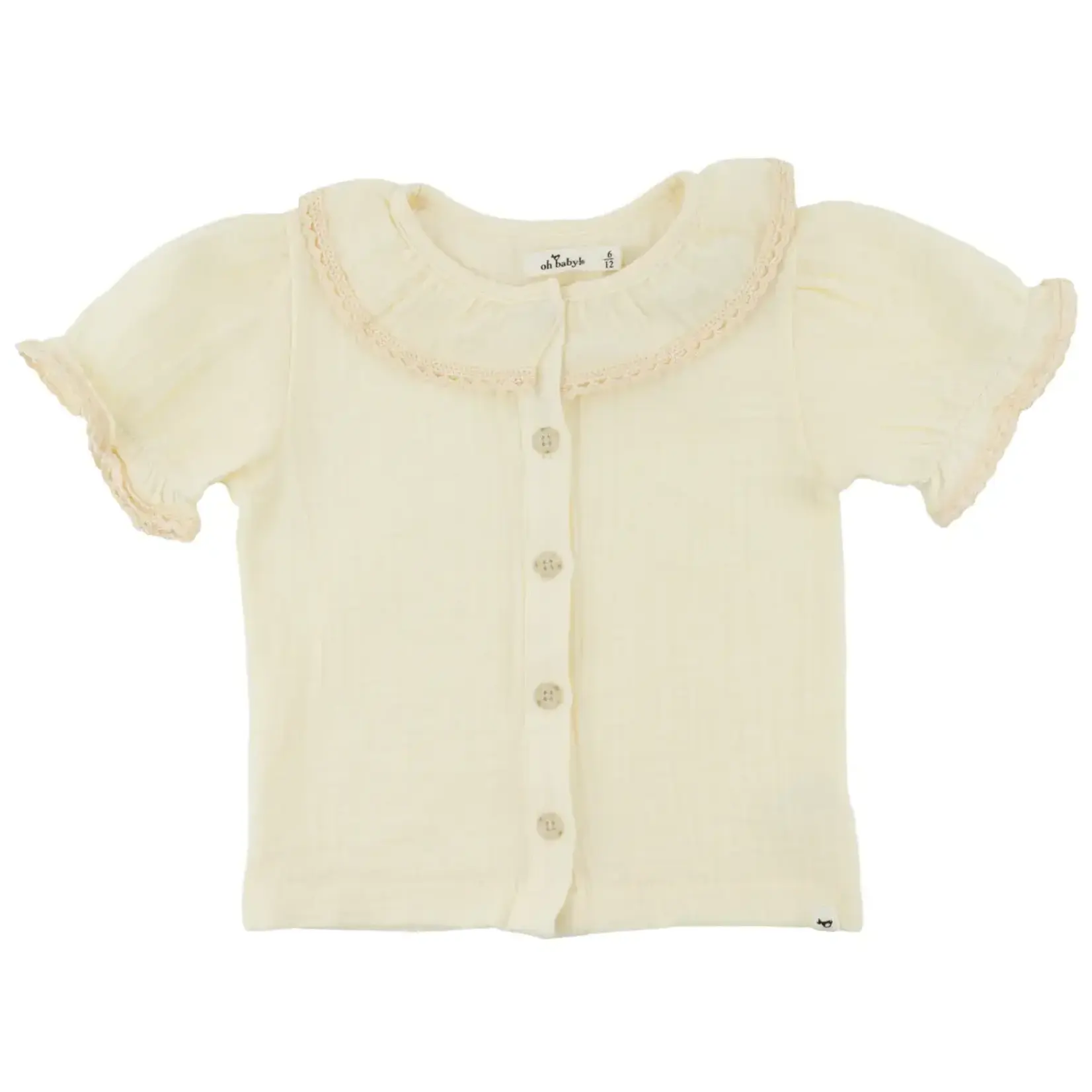 Oh Baby! Oh Baby Butter Crochet Trim Gauze Layla Blouse
