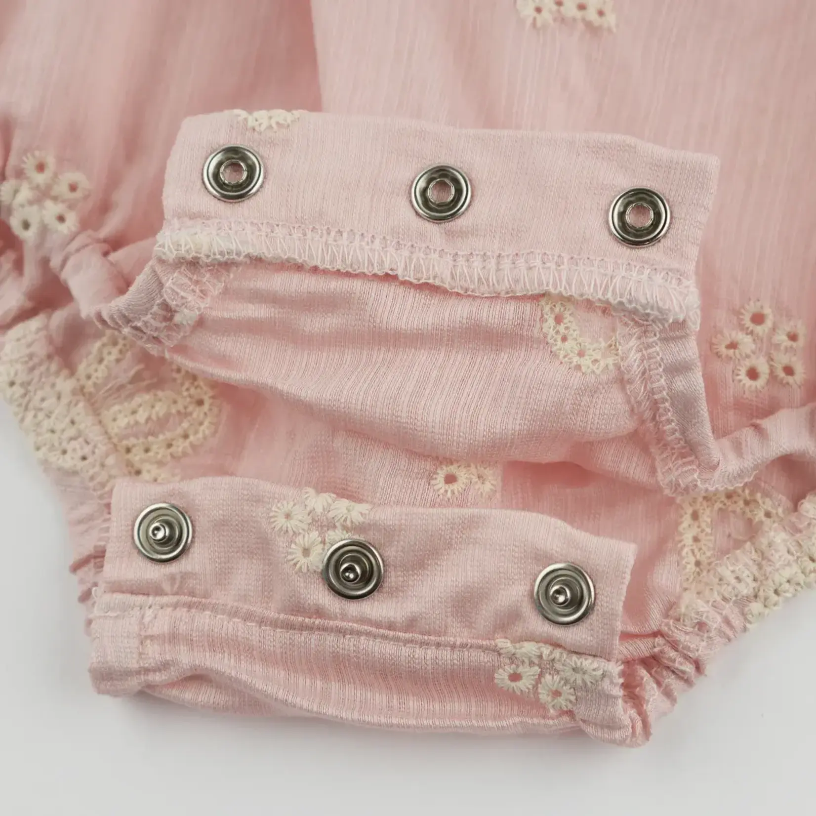 Oh Baby! Oh Baby Dusty Pink Embroidery Bows Flutter Bubble