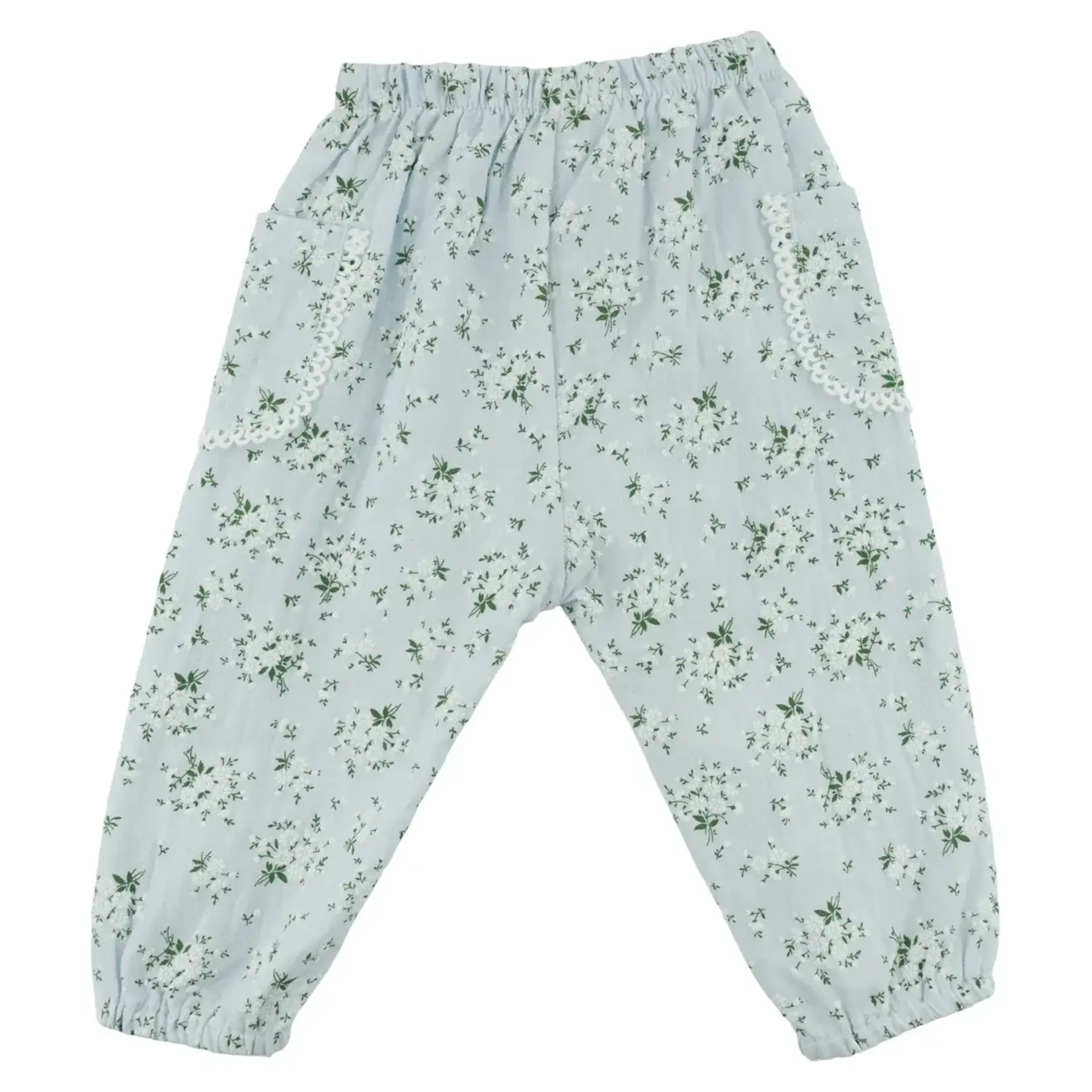 Oh Baby! Oh Baby Sky Blue Apple Blossom Side Pocket Pant