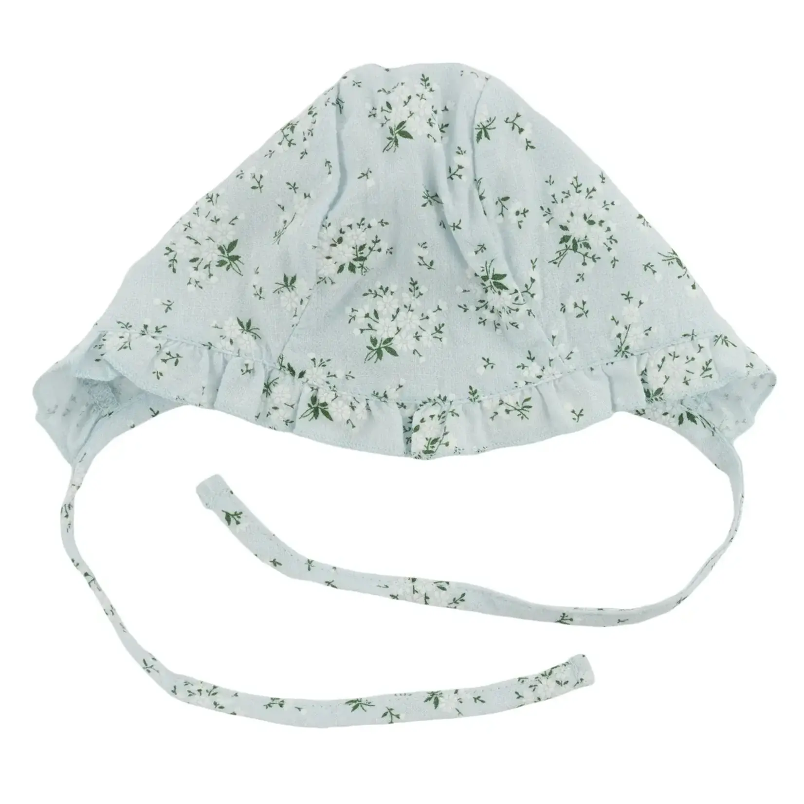 Oh Baby! Oh Baby Sky Blue Apple Blossom Ruffle Bonnet