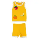 Oh Baby! Oh Baby Lemon Mixed Fruit Crochet Chloe Tank And Short Set