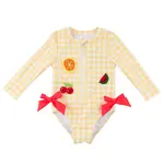 Oh Baby! Oh Baby Lemon Mixed Fruit Crochet Checks Malibu Swimsuit