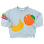 Oh Baby! Oh Baby Sky Blue Fruit Applique Charlie Sweatshirt