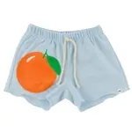 Oh Baby! Oh Baby Sky Blue Orange Applique Charlie Short