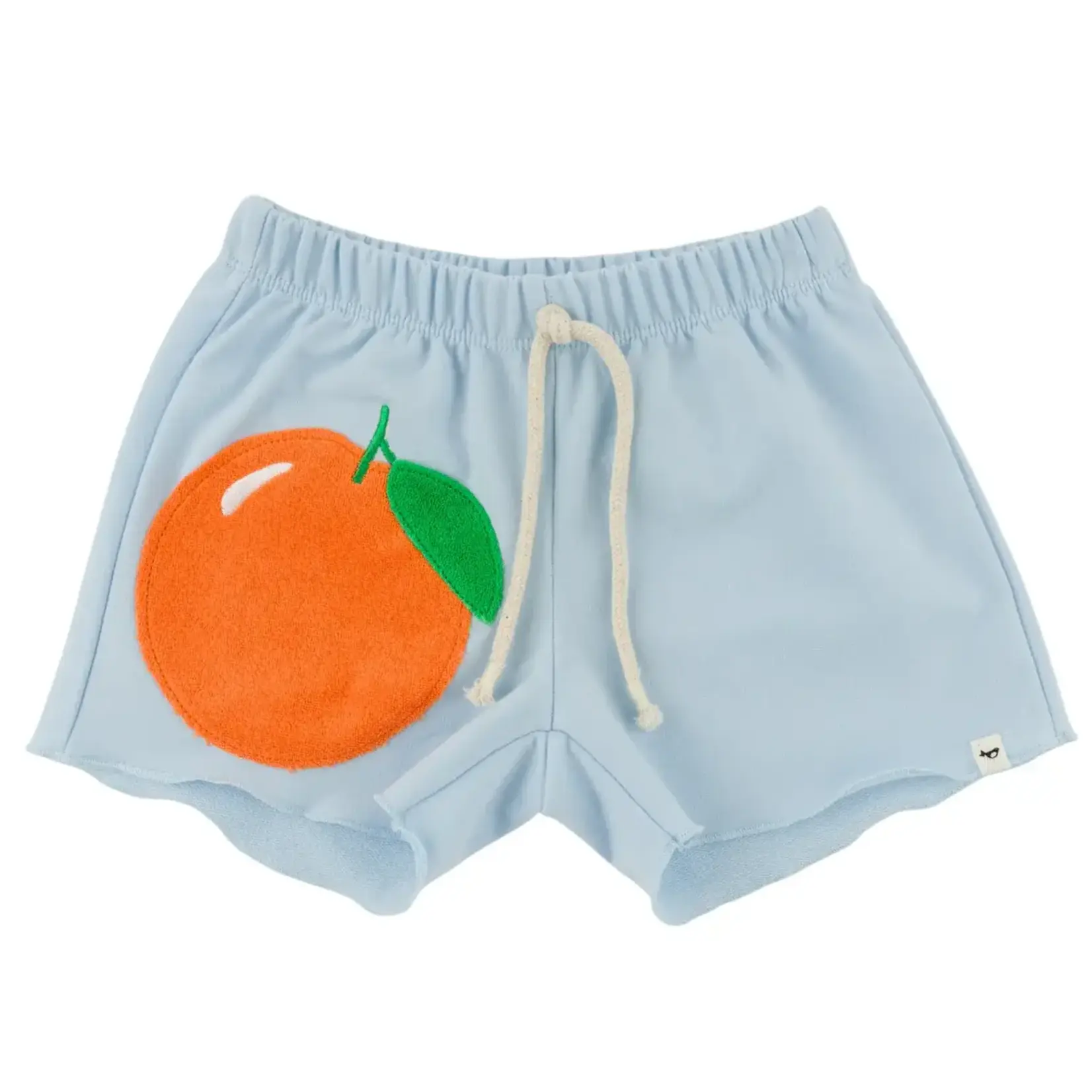 Oh Baby! Oh Baby Sky Blue Orange Applique Charlie Short