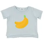 Oh Baby! Oh Baby Sky Blue Banana Terry Applique Confetti Raw Edge Tee