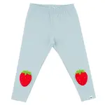 Oh Baby! Oh Baby Sky Blue Strawberry Chenille Patch Legging