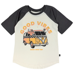 Tiny Whales Tiny Whales Natural/Black Good Vibes S/S Raglan T-Shirt