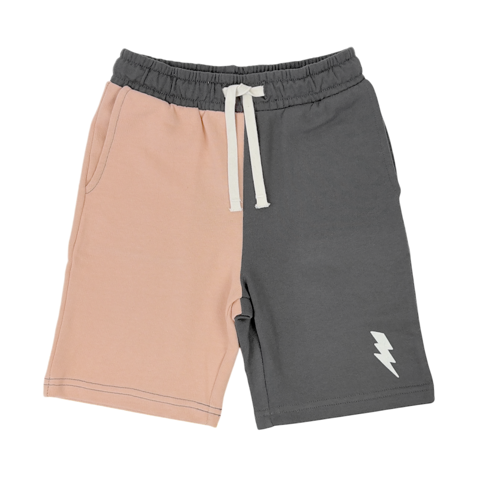 Tiny Whales Tiny Whales Coral/Vintage Black Bolt Sweat Short