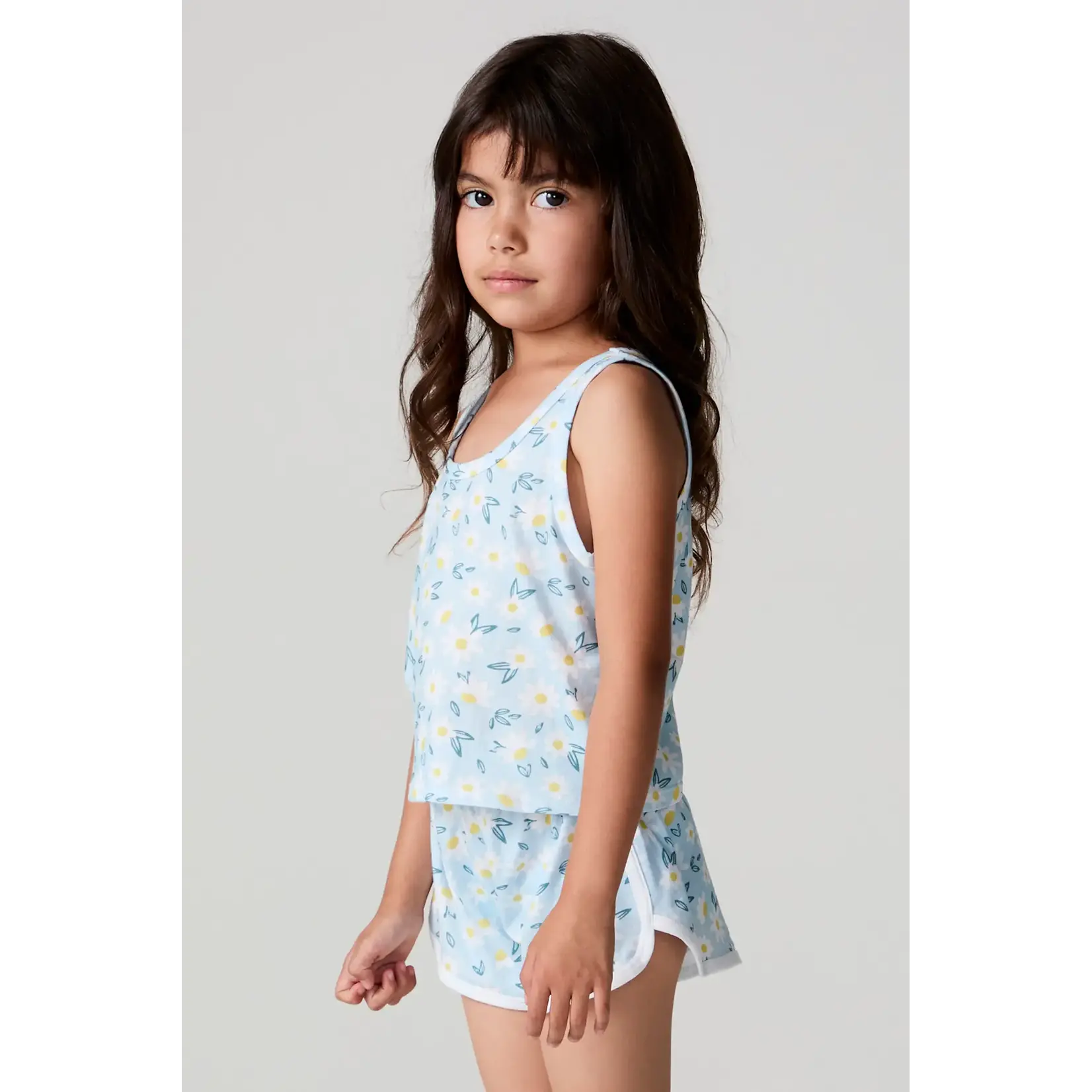Chaser Chaser Blue Ditsy Daisies Top