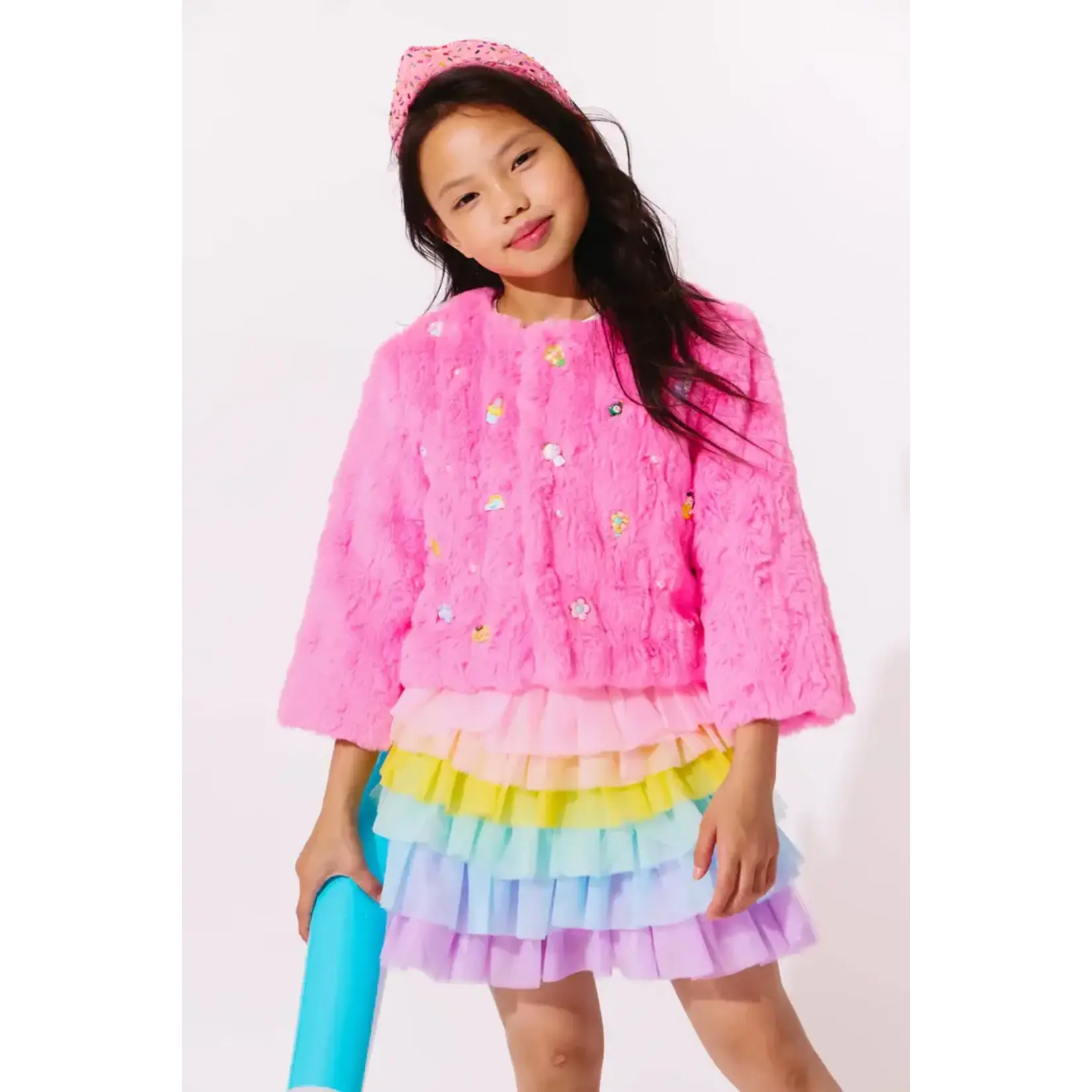 Lola & The Boys Lola & The Boys Cutie Charms Faux Fur
