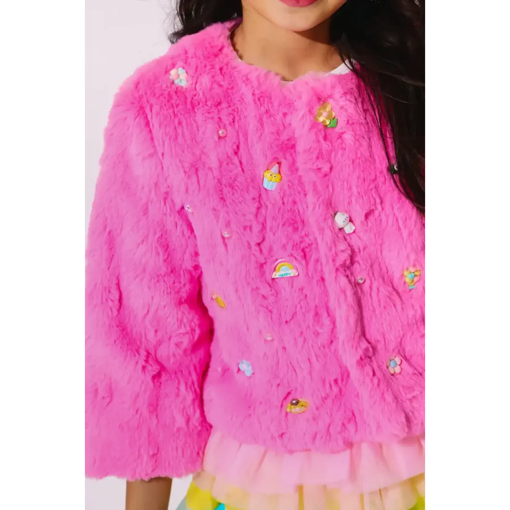 Lola & The Boys Lola & The Boys Cutie Charms Faux Fur