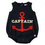 Oh Baby! Oh baby Navy Captain With Anchor Applique Bubble