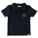 Oh Baby! Oh Baby Navy Captain W/ Anchor Embroidery Spencer Polo