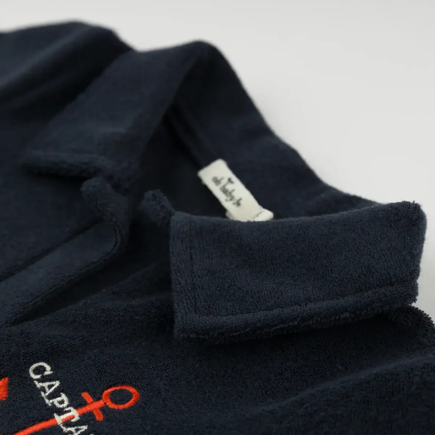 Oh Baby! Oh Baby Navy Captain W/ Anchor Embroidery Spencer Polo
