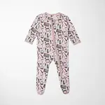 KicKee Pants Kickee Pants Mama's Makeup Print Footie with 2 Way Zipper