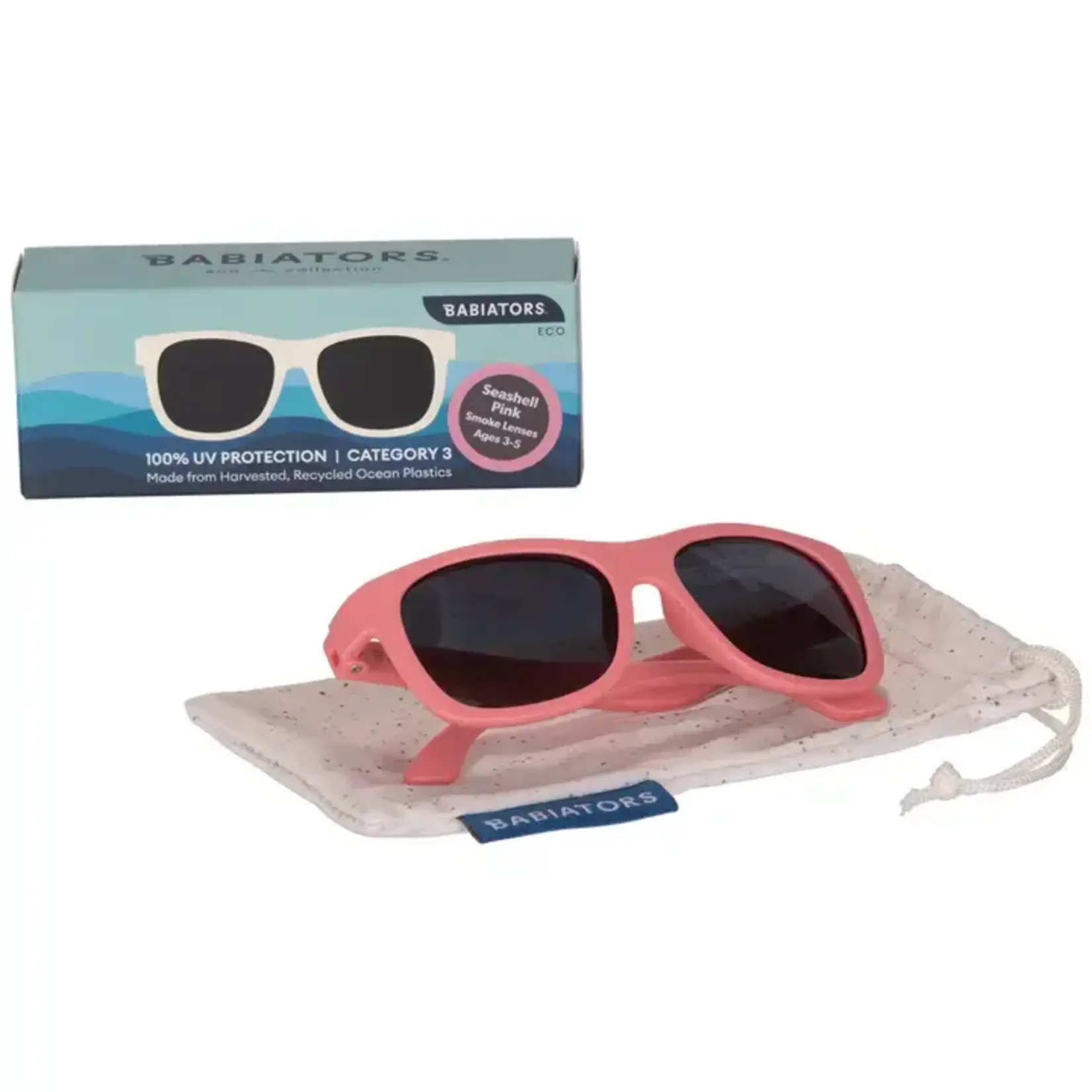 Babiators Babiators Kids Eco Collection Navigator Sunglasses in Seashell Pink