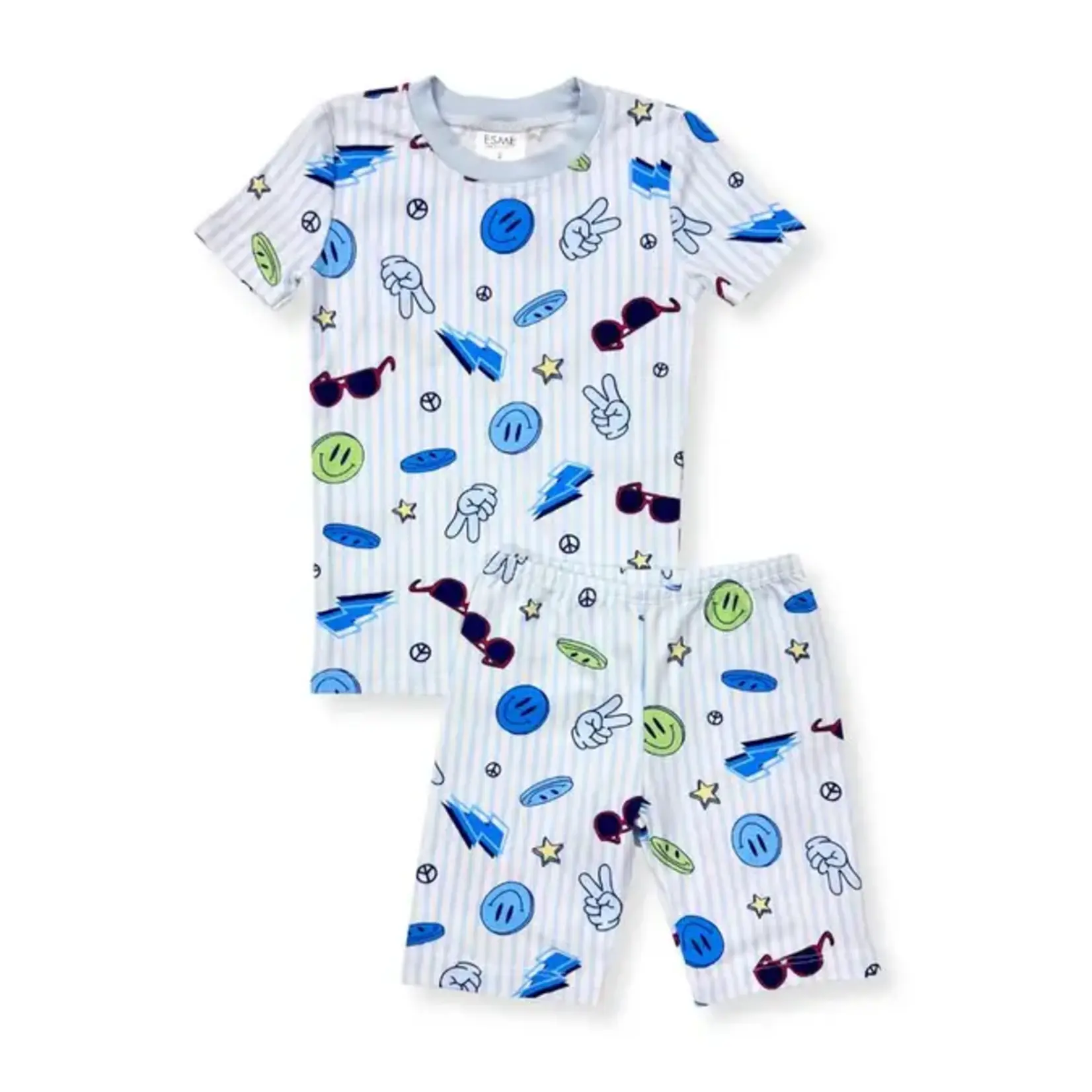 Esme Esme Tommy Boys S/S Top & Shorts Pajama Set