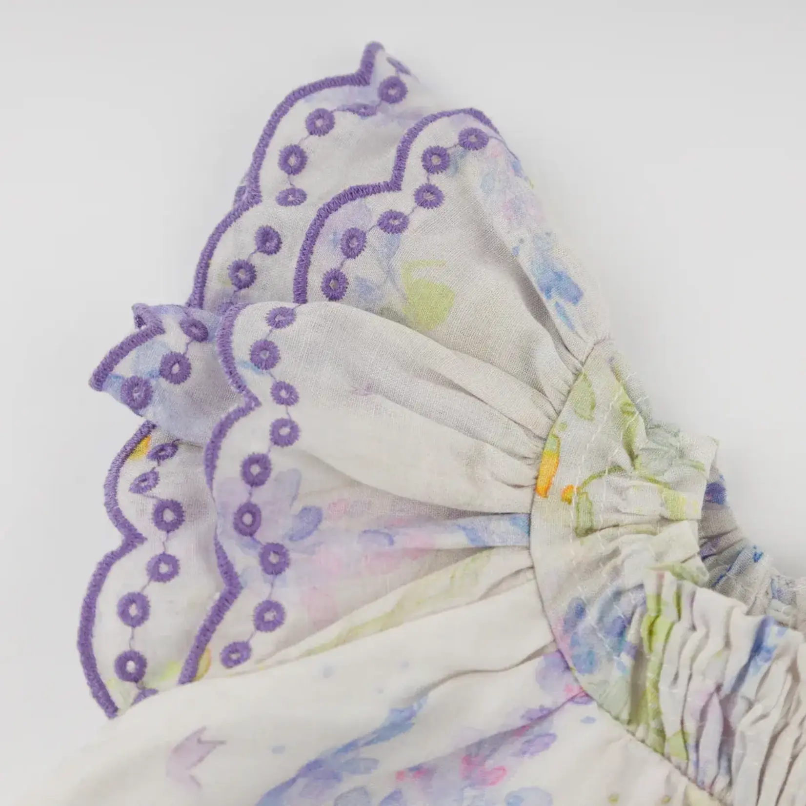 Oh Baby! Oh Baby Lilac Watercolor Lilacs Giselle Blouse & Panty Set