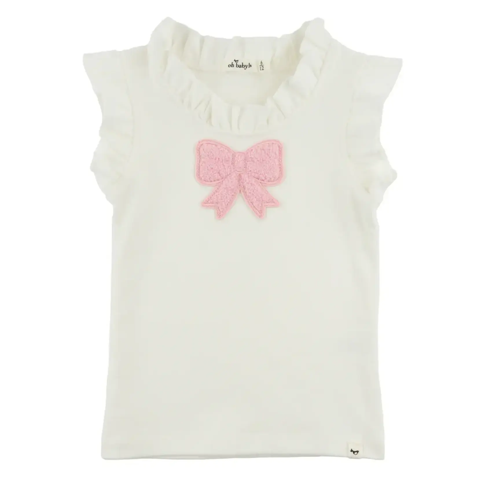 Oh Baby! Oh Baby Oyster Rebekah Tank With Chenille Bow Patch