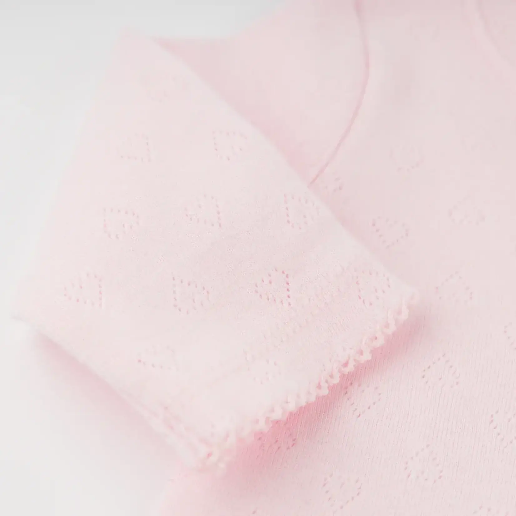 Oh Baby! Oh Baby Pale Pink Hearts Pointelle Pico Edge 2pc Set