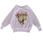 Rowdy Sprout Rowdy Sprout Preppy Pink Def Leppard Roar Pink Raglan Fleece Sweatshirt