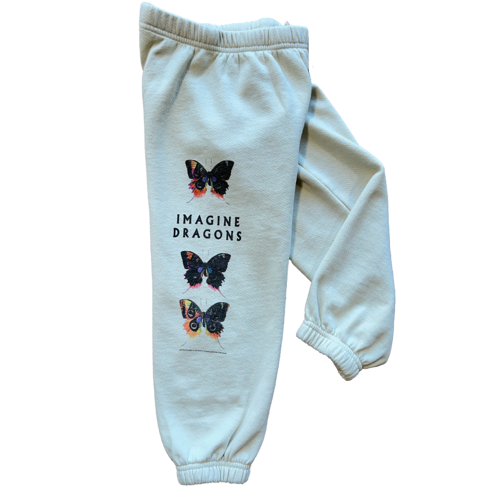 Rowdy Sprout Rowdy Sprout Bone White Imagine Dragons Loom Butterfly Sweatpants