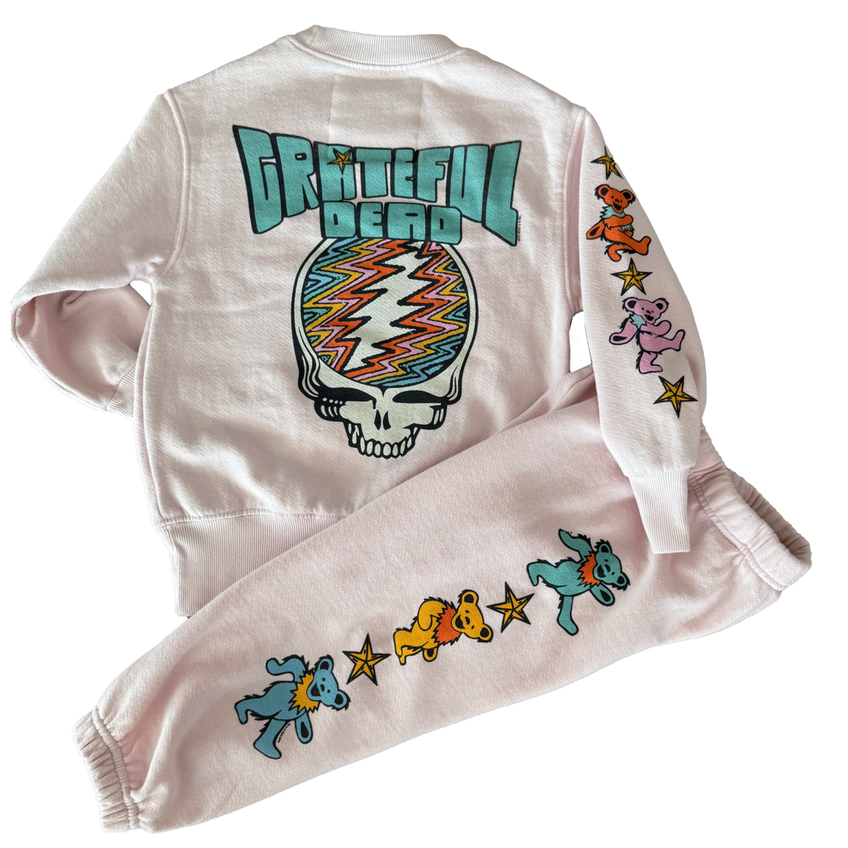 Rowdy Sprout Rowdy Sprout Preppy Pink Grateful Dead Cosmic Stealie And Bears Crew
