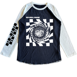 Rowdy Sprout Rowdy Sprout Vintage Black/White Sublime Checkered Raglan Tee