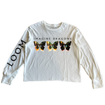 Rowdy Sprout Rowdy Sprout Vintage White Imagine Dragons Loom Butterflies Slouchy Tee