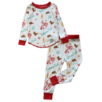 Rowdy Sprout Rowdy Sprout Pattern/Red Johnny Cash Giddy Up Pajama Set