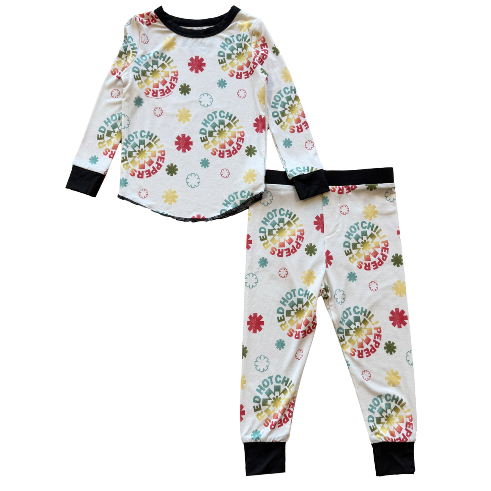 Rowdy Sprout Rowdy Sprout Pattern/Black Red Hot Chili Peppers Hombre Pajama Set