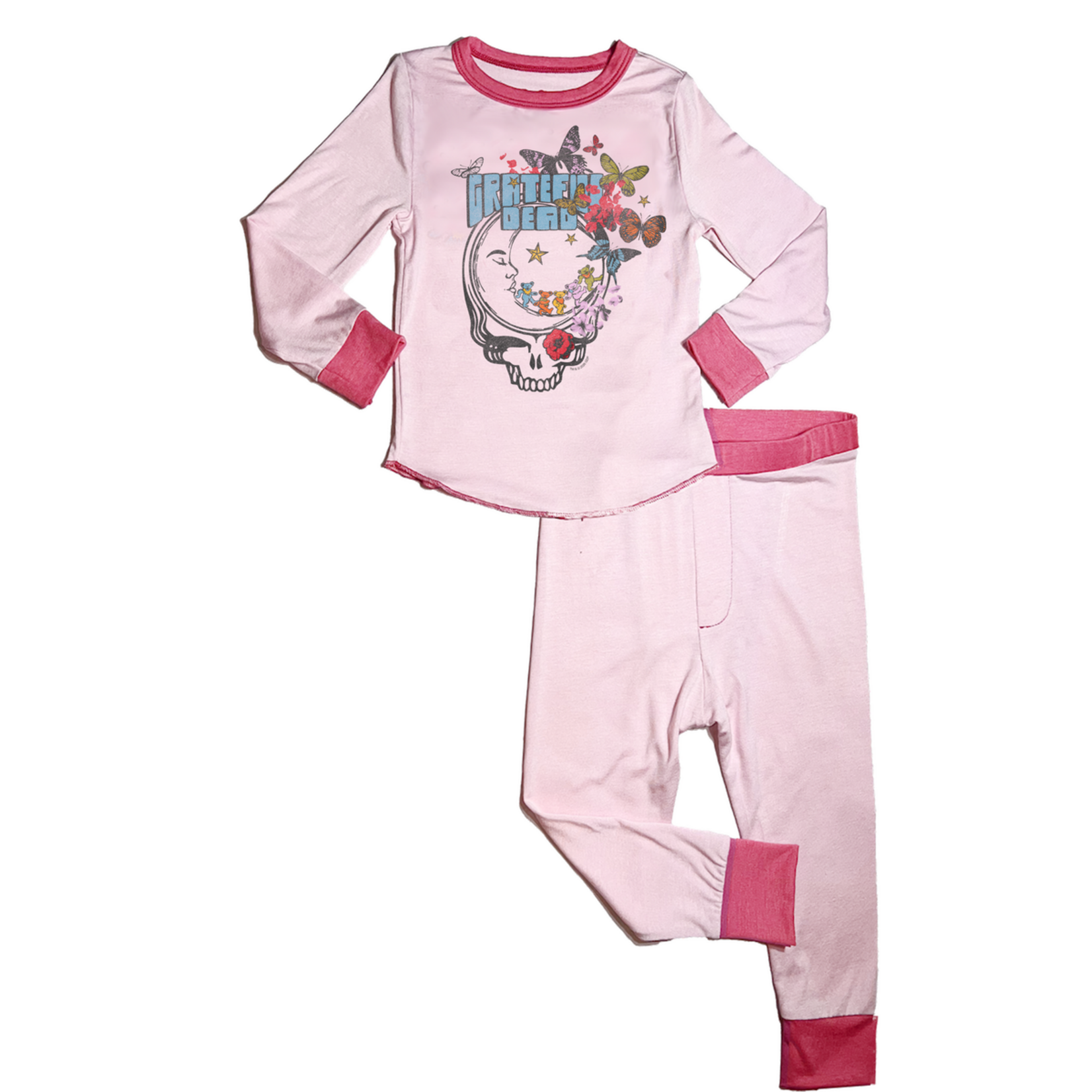 Rowdy Sprout Rowdy Sprout Pink Grateful Dead Goodnight Stealie Bloom Bamboo Pajama Set