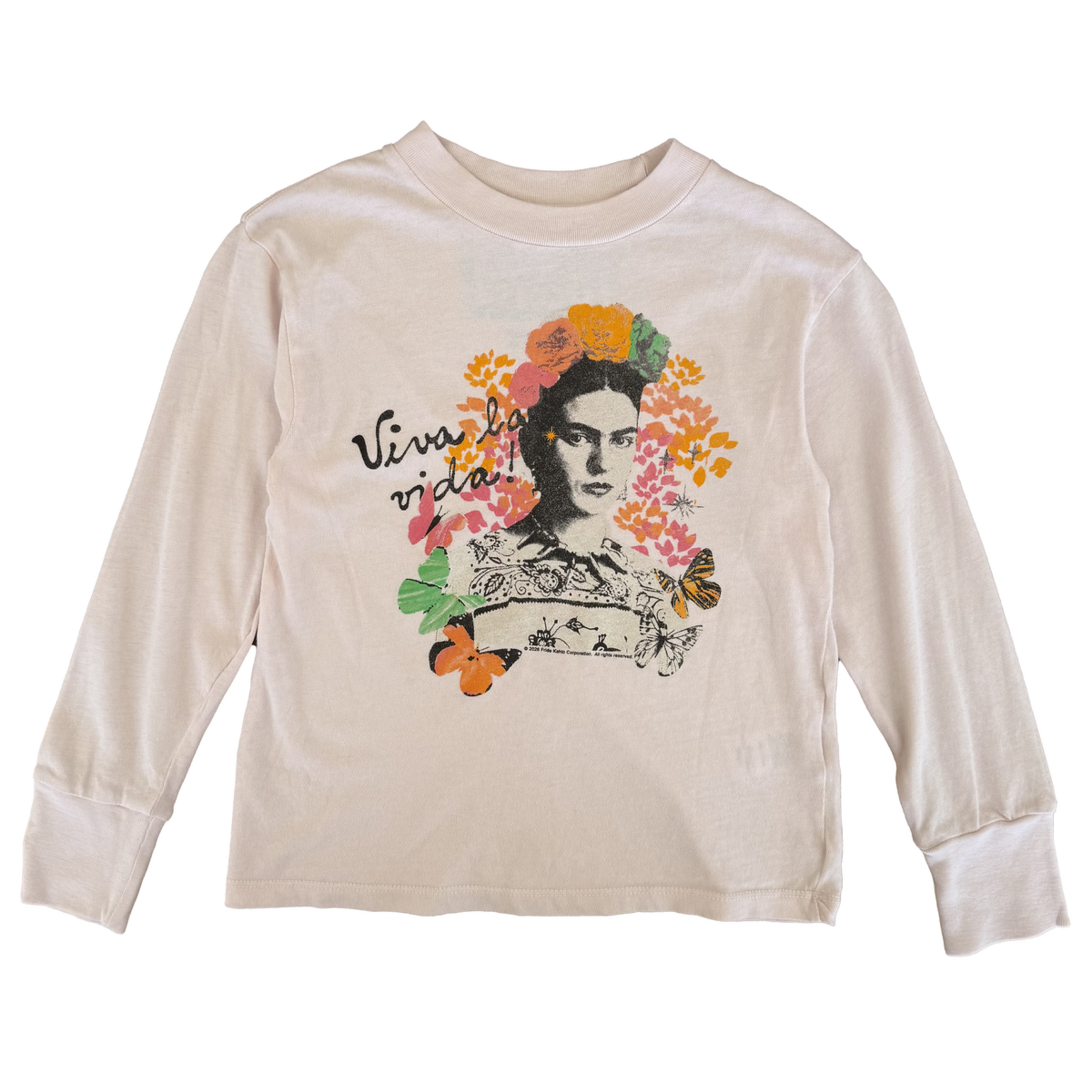 Rowdy Sprout Rowdy Sprout Preppy Pink Frida Viva Pink L/S Tee