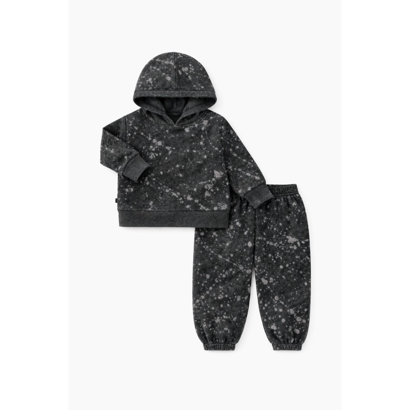 Paige Lauren Paige Lauren Gray Splatter Brushed Rib Hoodie & Balloon Pant Sets