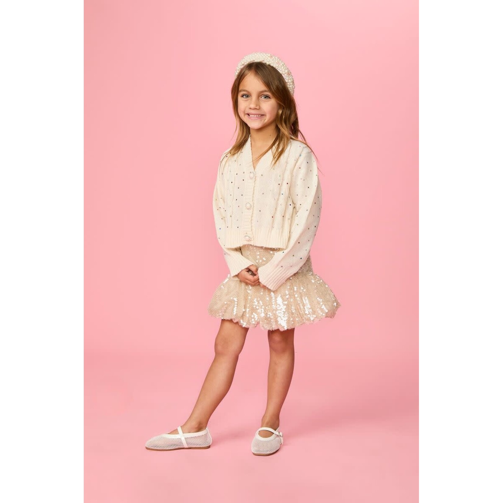Mini Dreamer Mini Dreamers Leah Crystal Cardigan
