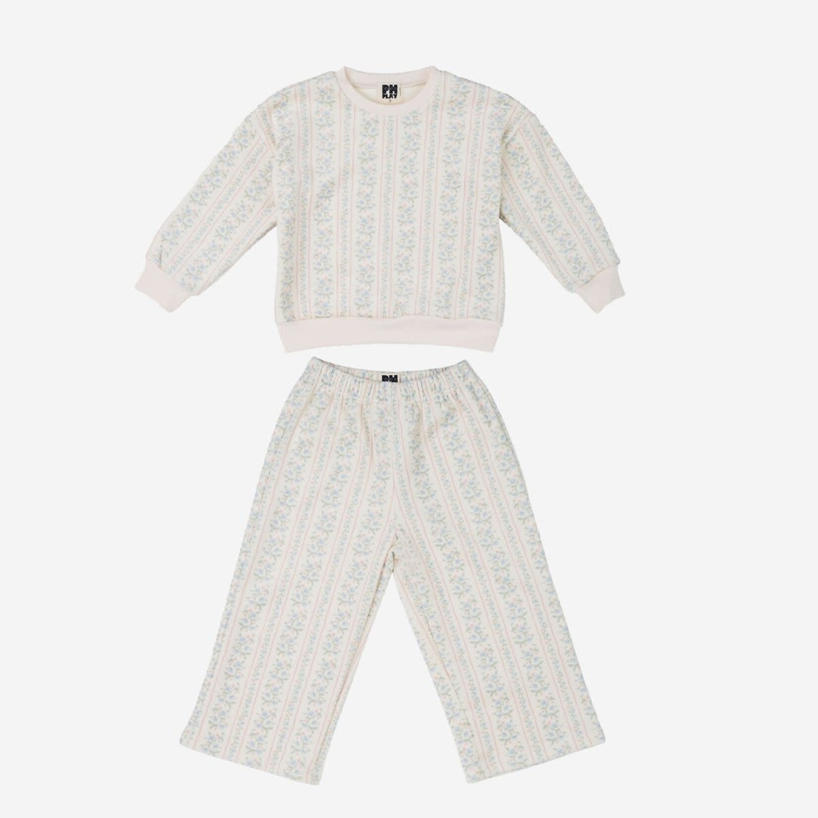 Petite Hailey Petite Hailey Peach Ivory Miller Soft Sweatshirts Set