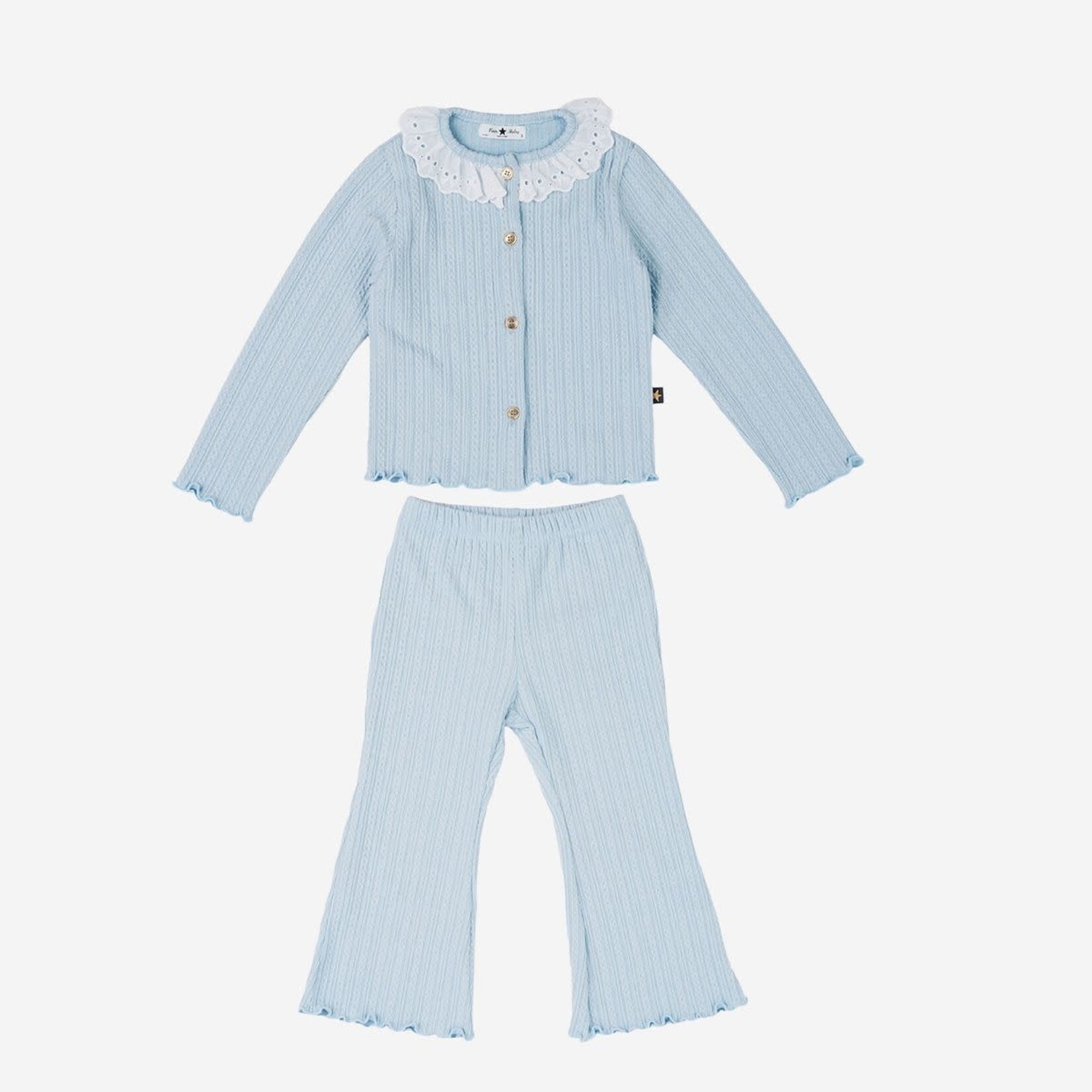 Petite Hailey Petite Hailey Sky Blue Elowen Cardigan Set