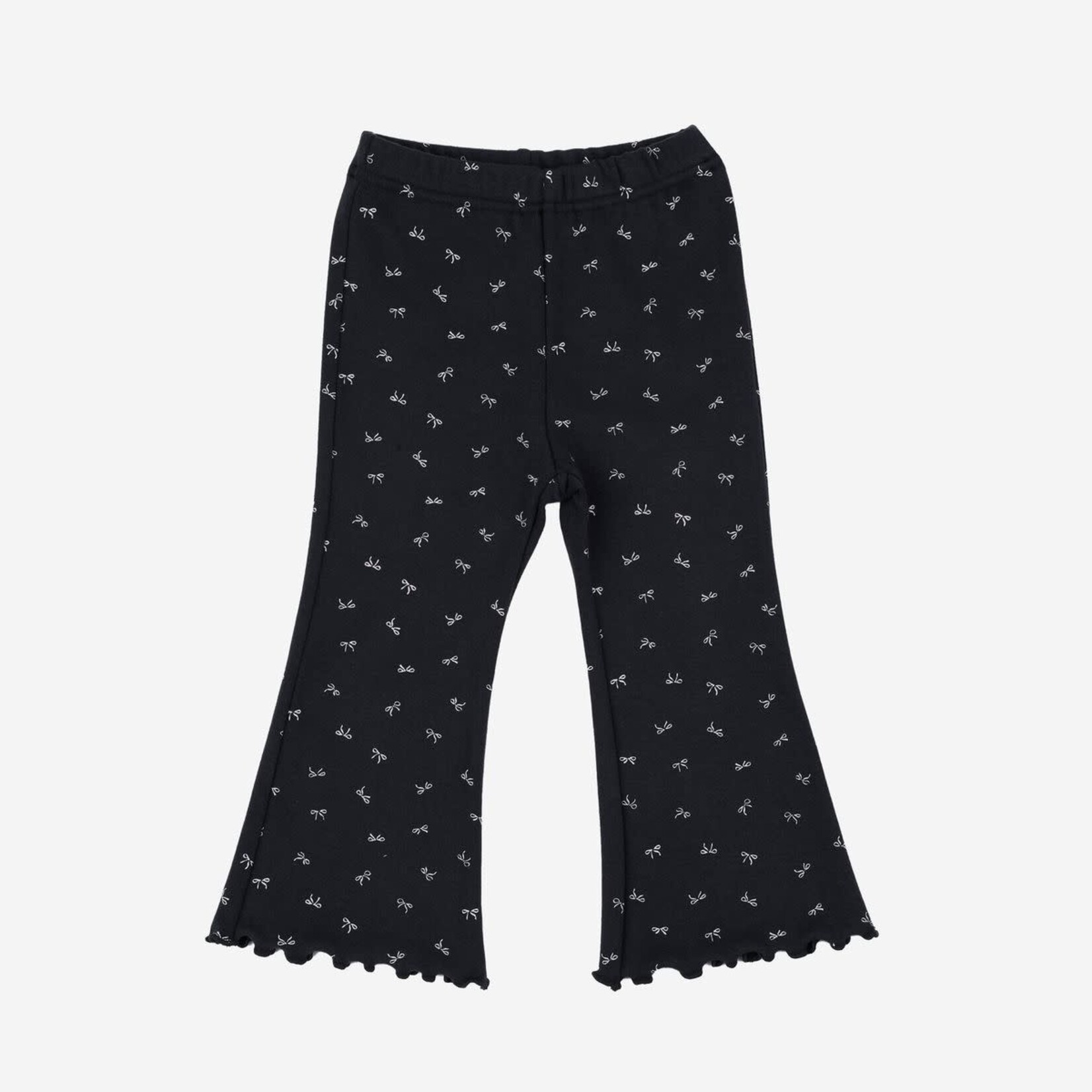 Petite Hailey Petite Hailey Dark Gray Camila White Collar Top And Ribbon Bootcut Flare Pants Set