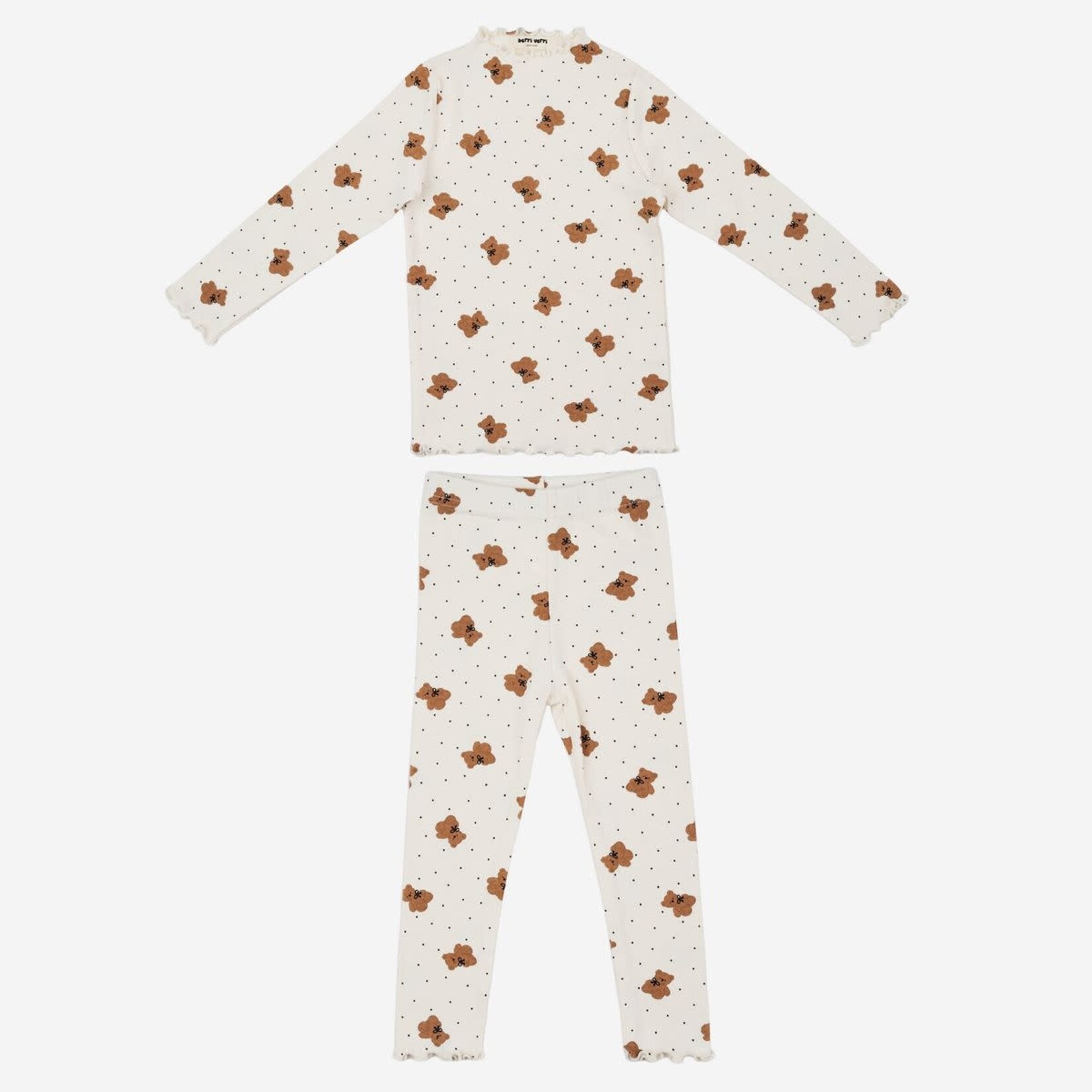 Petite Hailey Petite Hailey Ivory Bear Isabella PJ Set