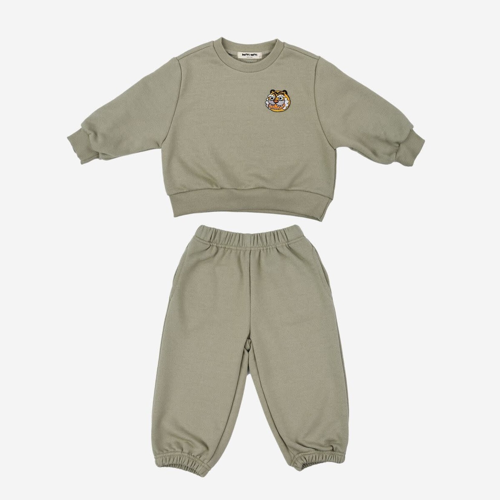 Petite Hailey Petite Hailey Khaki Tiger Sweatshirt Set