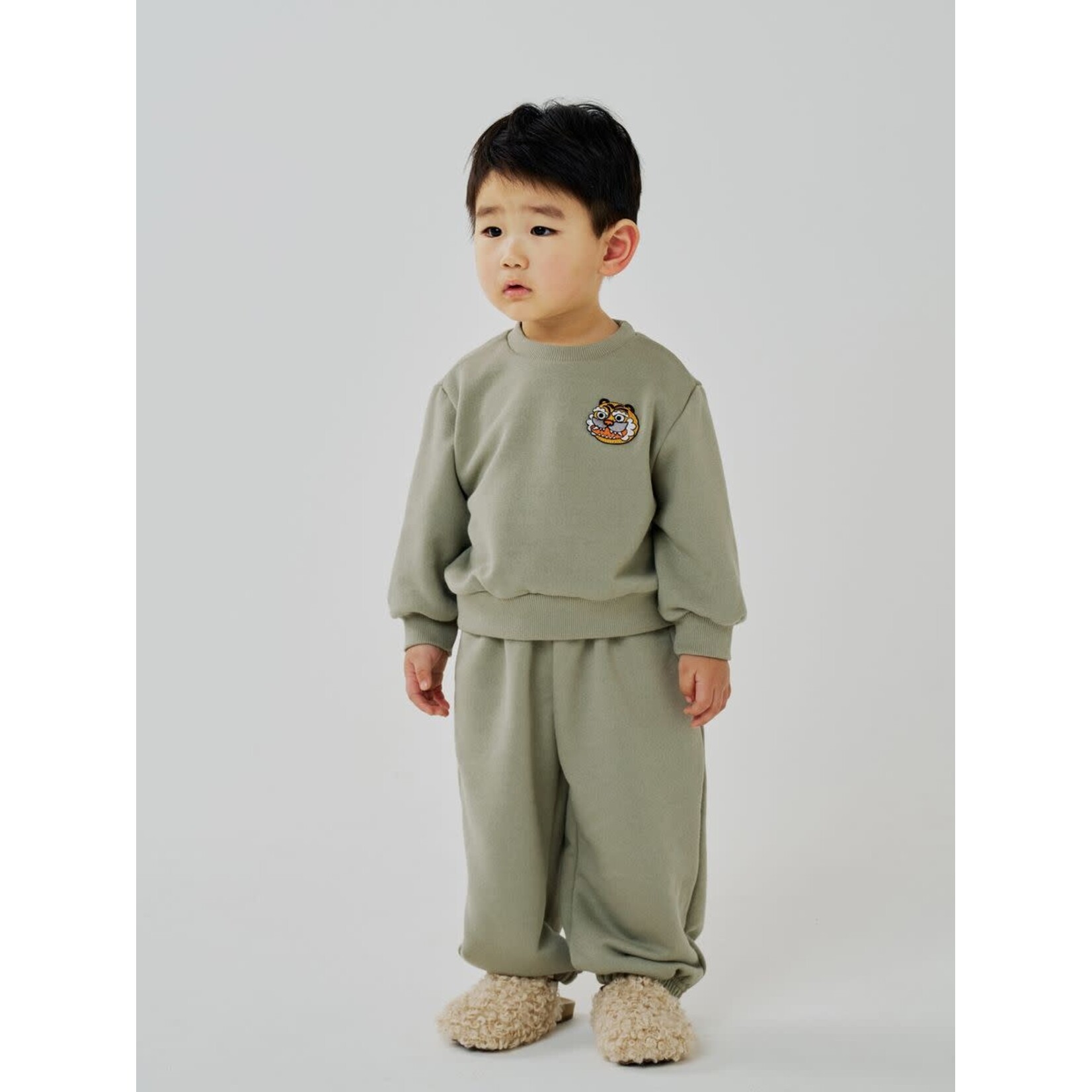 Petite Hailey Petite Hailey Khaki Tiger Sweatshirt Set