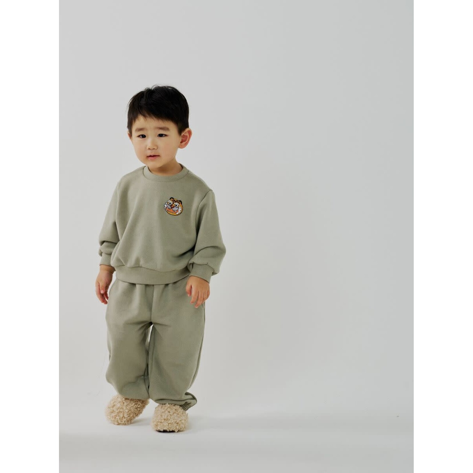Petite Hailey Petite Hailey Khaki Tiger Sweatshirt Set