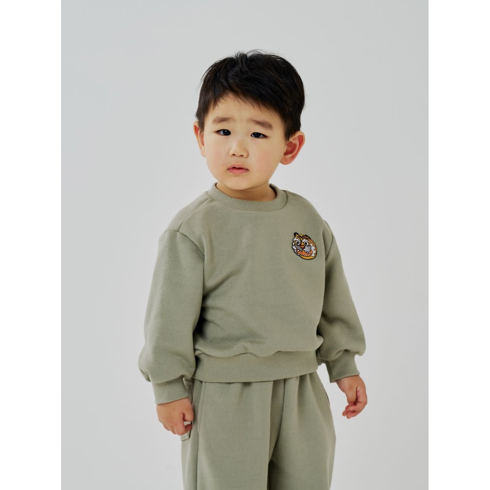 Petite Hailey Petite Hailey Khaki Tiger Sweatshirt Set