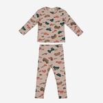 Petite Hailey Petite Hailey Brown Car Robot Print PJ Set