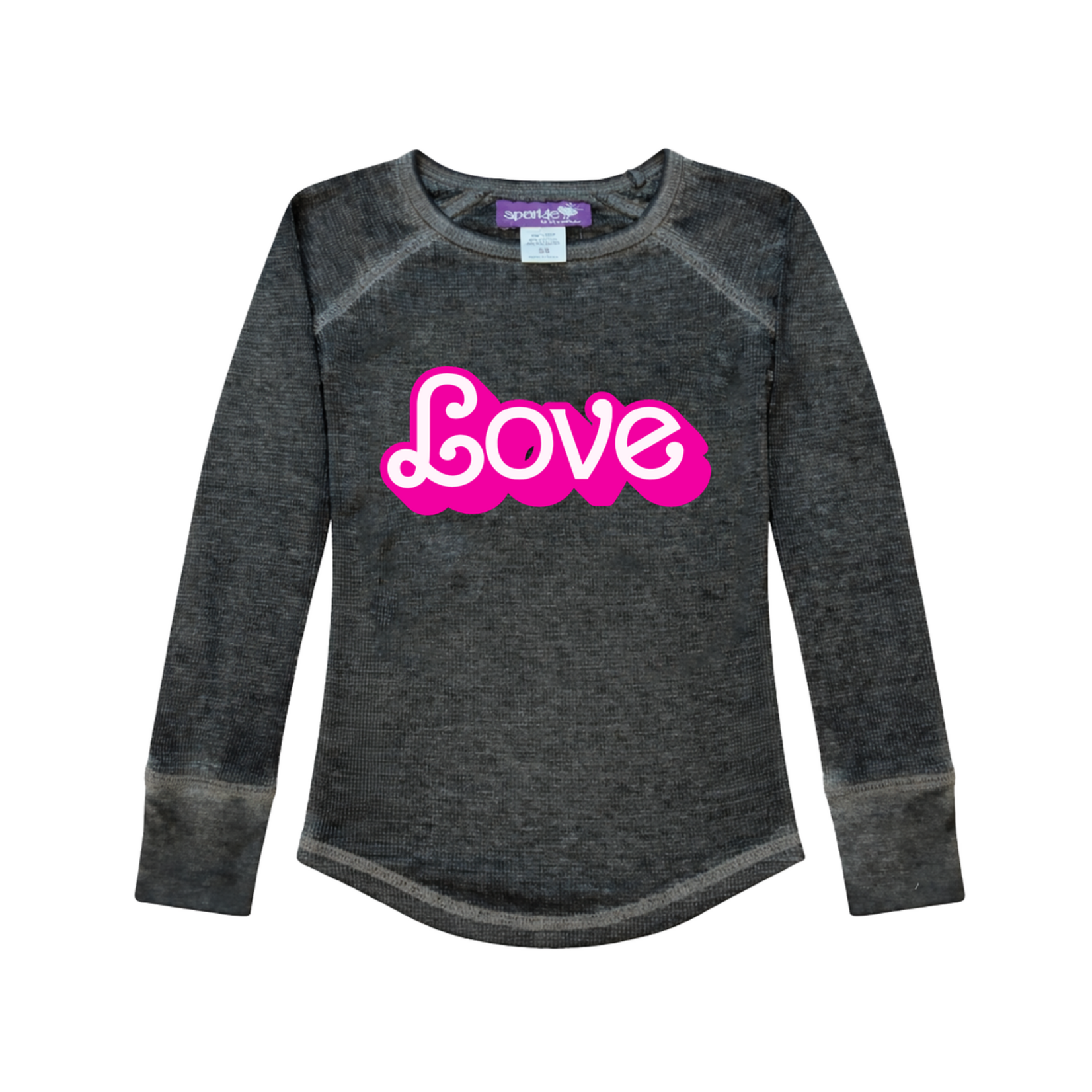 Tweenstyle By Stoopher Tweenstyle By Stoopher Black Barbie Love Print L/S Thermal Top