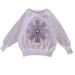 Rowdy Sprout Rowdy Sprout Preppy Pink Red Hot Chili Peppers Asterisk Snowflake Raglan Sweatshirt