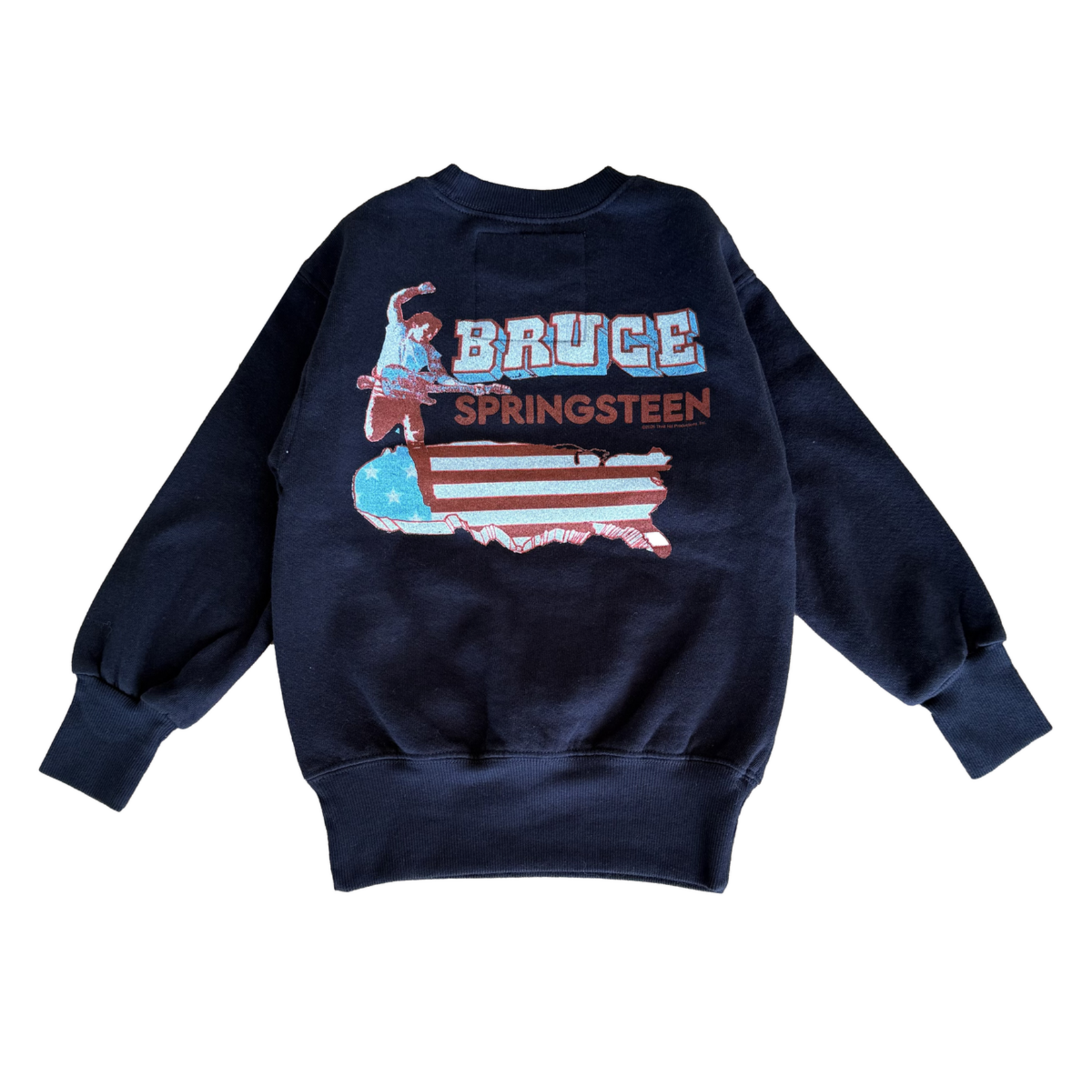 Rowdy Sprout Rowdy Sprout Washed Black Bruce Springsteen Borin In The USA Crew Sweatshirt