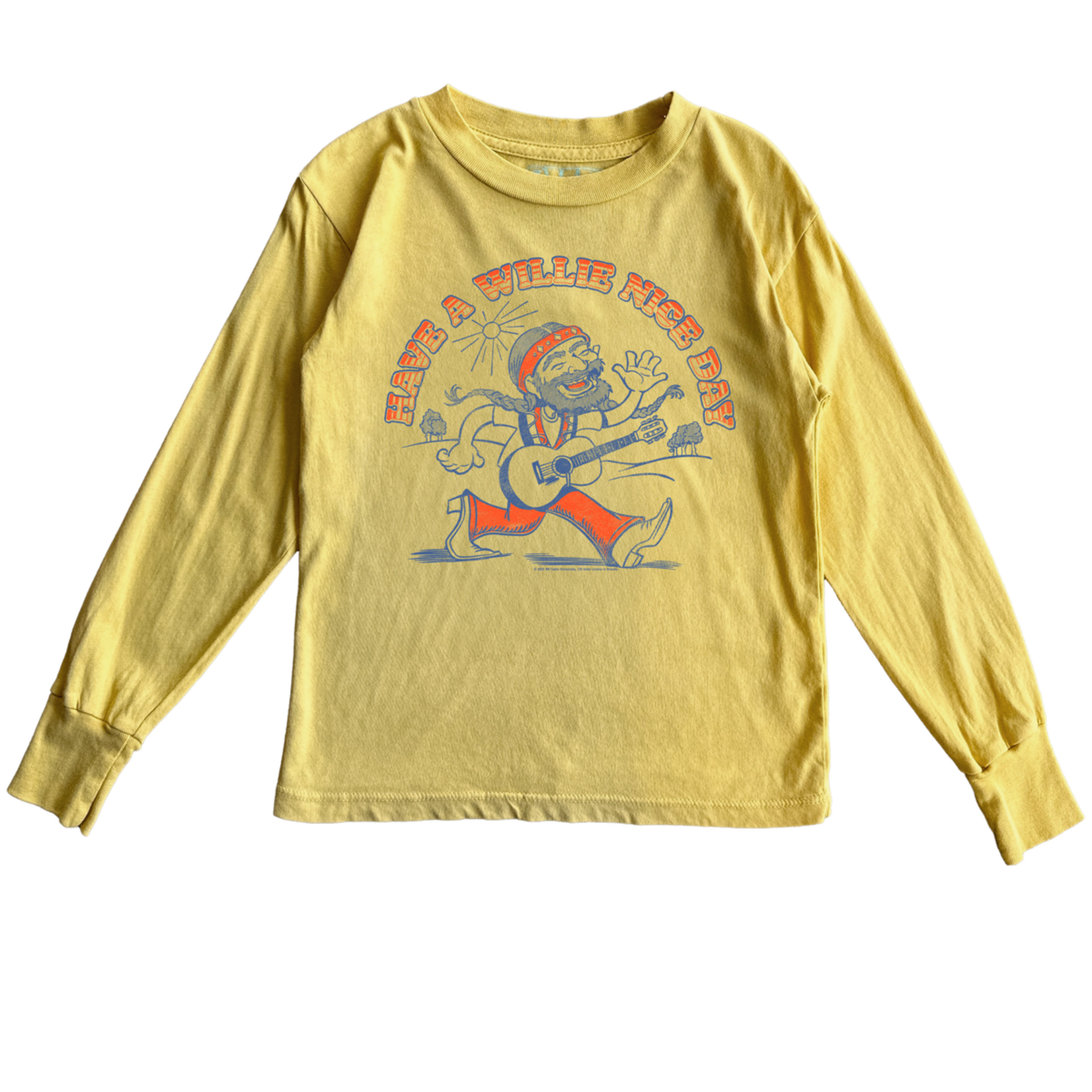 Rowdy Sprout Rowdy Sprout Sunset Willie Nelson Have A Nice Day Cartoon Tee