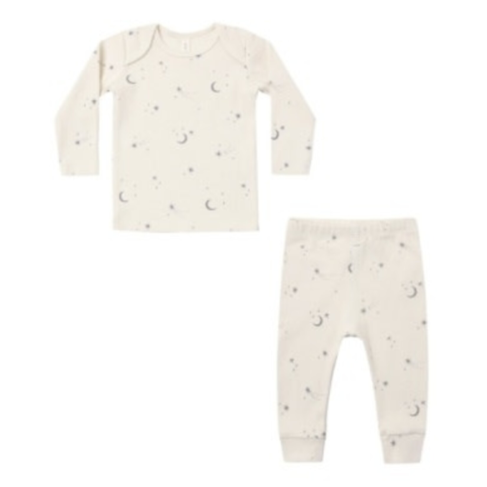 Quincy Mae Quincy Mae Natural Celestial Ribbed Tee & Legging Set